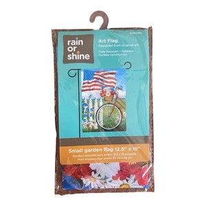 American Journey Bike Flowers Birds Garden Flag 12.5" X 18" Rain or Shine *New
